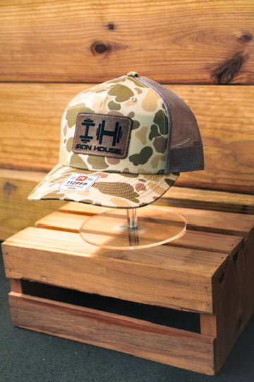 Cream/Brown Tortoise Trucker Hat