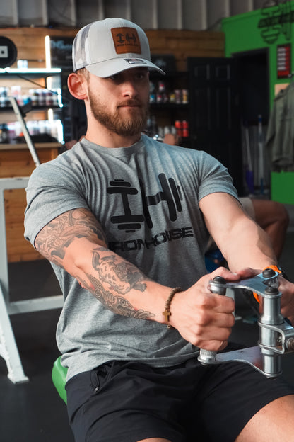 Iron House Leather Patch Trucker – Steel Gray