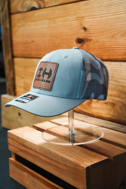 Iron House Leather Patch Trucker – Steel Gray