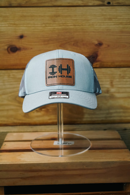 Iron House Leather Patch Trucker – Steel Gray