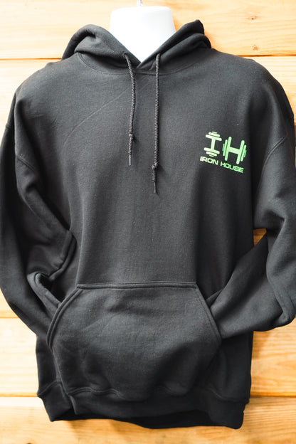 Iron House Signature Hoodie – Black / Neon