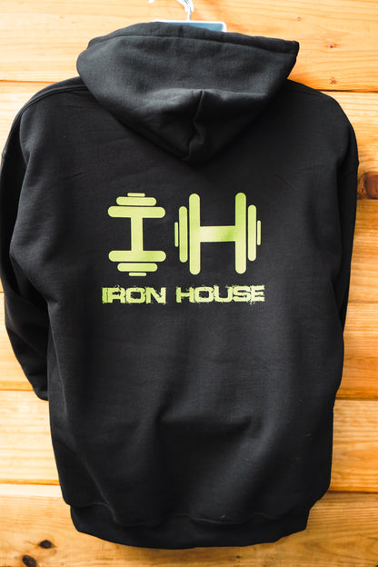 Iron House Signature Hoodie – Black / Neon