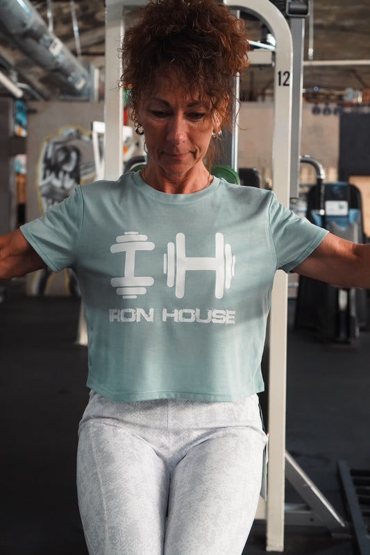 Iron House Women’s Cropped Tee – Sage